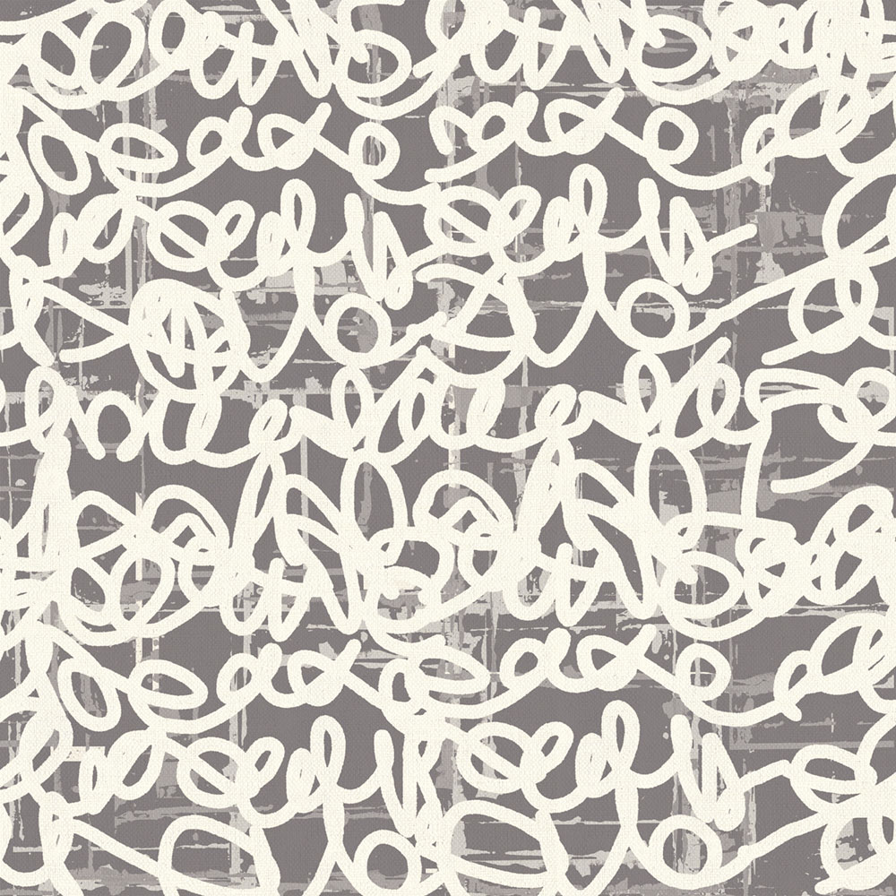 Grafická šedo-bílá obrazová tapeta na zeď, UC51107 Unconventional 2 Emiliana Parati